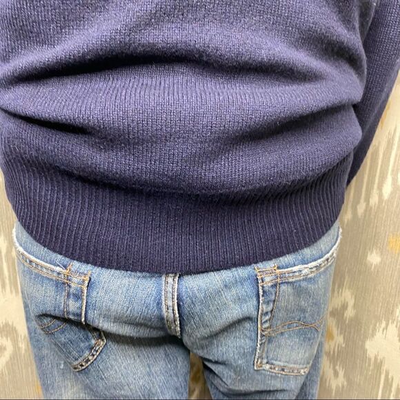 Vintage Polo Ralph Lauren Navy Cashmere Bullion Crest L/S Turtleneck Sweater - Picture 11 of 16